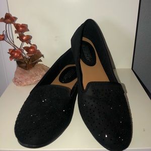 Black studded women’s  loafers/ flats